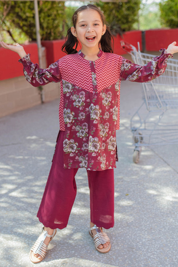 Zellbury Girls | 2 Piece Khaddar | Kurta Trouser - 2222 - by - Libasekhas UK - Registered Vendor of : Zellbury Girls - 100% Original Designer Dresss