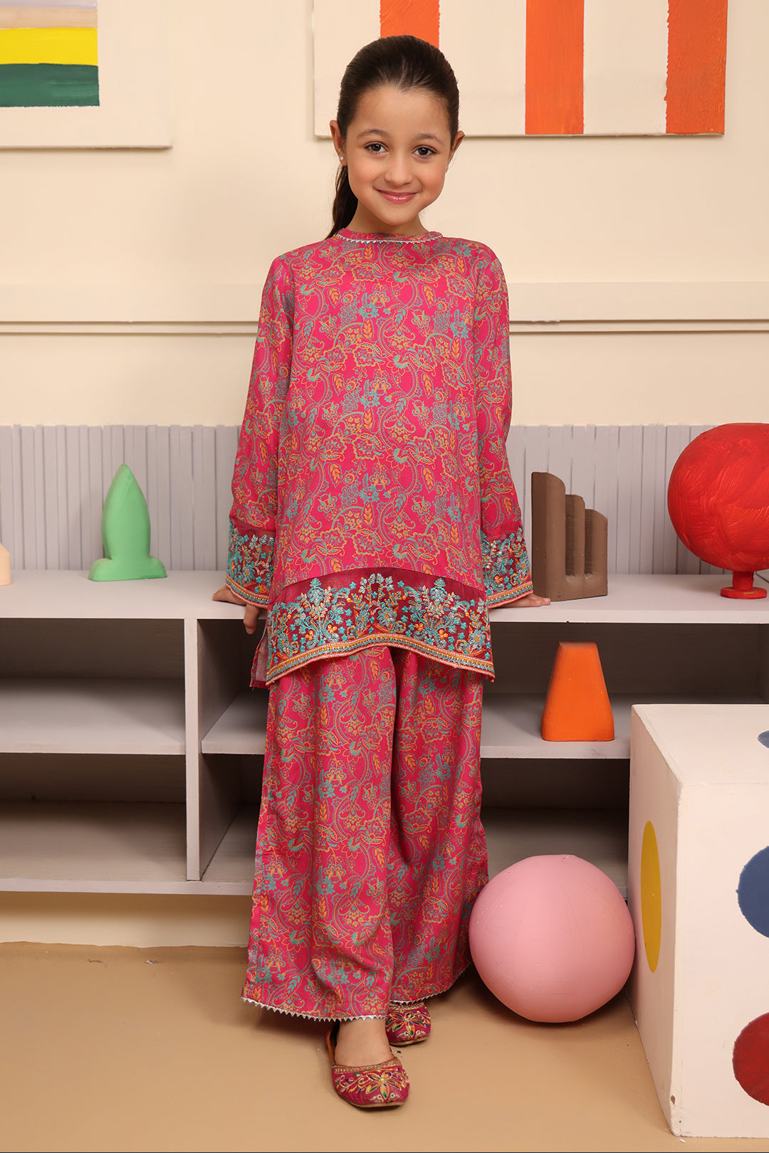 Zellbury Girls | 2 Piece Viscose | Embroidered Kurta Trouser - 2730 - by - Libasekhas UK - Registered Vendor of : Zellbury Girls - 100% Original Designer Dresss