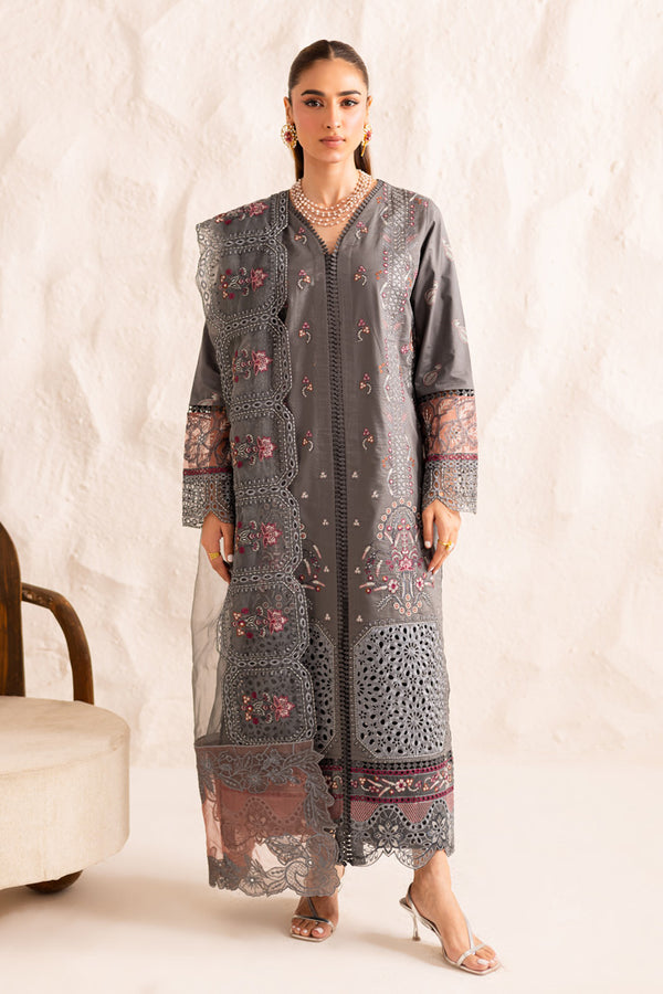 Marjjan | Guzel Lawn | SMC 205-B (Grey) - by Libasekhas UK - Registered Vendor of : Marjjan - 100% Original Designer Dress