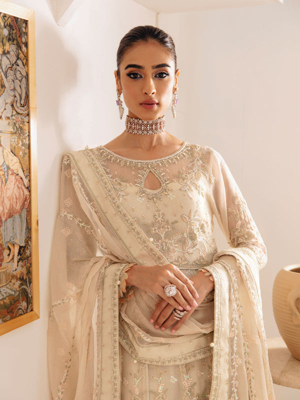 Gulaal | Embroidered Chiffon 23 | ROYALE GL-EC-23V1-01 - by - Libasekhas UK - Registered Vendor of : Gulaal - 100% Original Designer Dresss