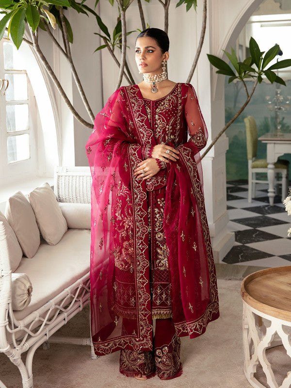 Gulaal | Embroidered Chiffon 23 | SAMARA GL-LP-V2-16 - by - Libasekhas UK - Registered Vendor of : Gulaal - 100% Original Designer Dresss
