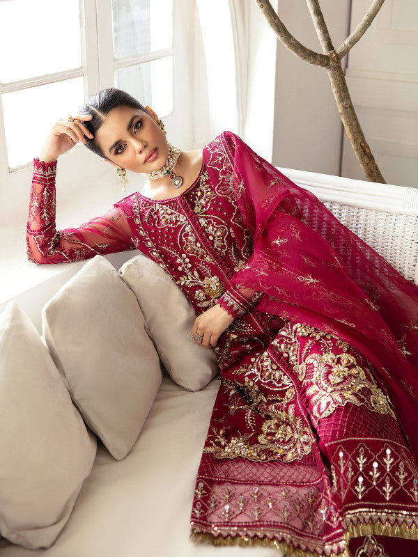 Gulaal | Embroidered Chiffon 23 | SAMARA GL-LP-V2-16 - by - Libasekhas UK - Registered Vendor of : Gulaal - 100% Original Designer Dresss