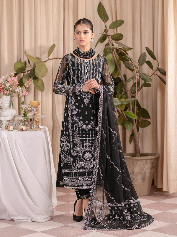 Gulaal | Embroidered Chiffon 23 | MAHJABEEN UC-01 - by - Libasekhas UK - Registered Vendor of : Gulaal - 100% Original Designer Dresss