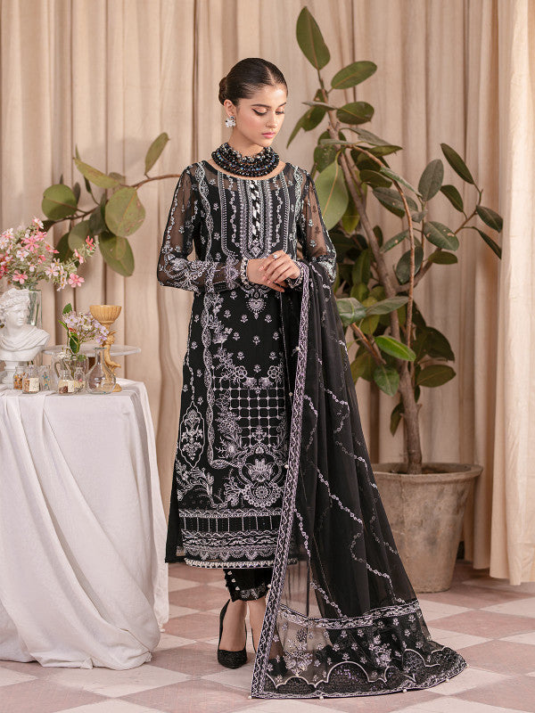 Gulaal | Embroidered Chiffon 23 | MAHJABEEN UC-01 - by - Libasekhas UK - Registered Vendor of : Gulaal - 100% Original Designer Dresss