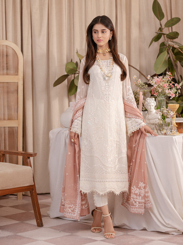 Gulaal | Embroidered Chiffon 23 | MEESHA UC-02 - by - Libasekhas UK - Registered Vendor of : Gulaal - 100% Original Designer Dresss