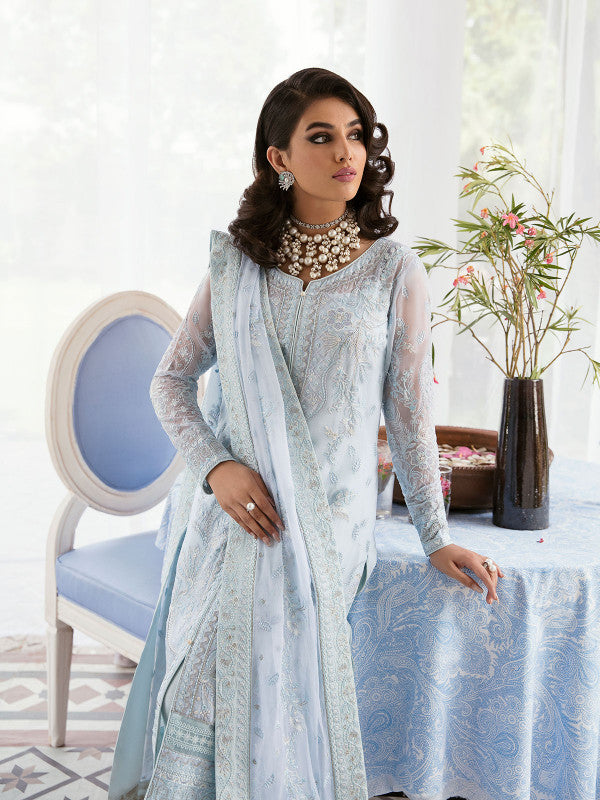 Gulaal | Embroidered Chiffon 23 | Wisteria - by - Libasekhas UK - Registered Vendor of : Gulaal - 100% Original Designer Dresss