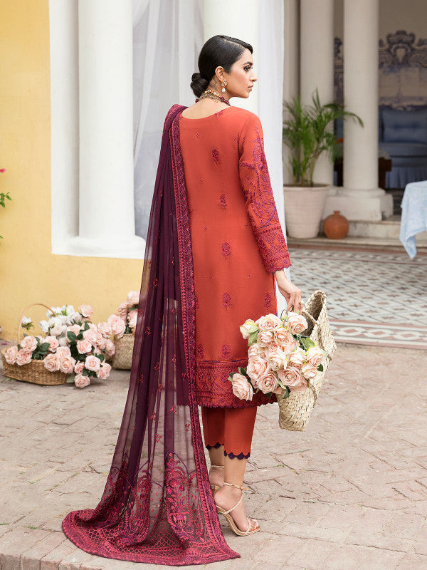 Gulaal | Embroidered Chiffon 23 | Nayaab - by - Libasekhas UK - Registered Vendor of : Red - 100% Original Designer Dresss