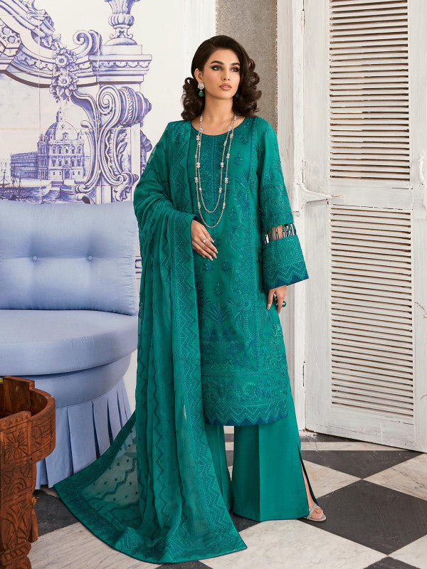 Gulaal | Embroidered Chiffon 23 | Sairaab - by - Libasekhas UK - Registered Vendor of : Gulaal - 100% Original Designer Dresss