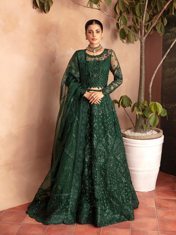 Gulaal | Embroidered Chiffon 23 | AURORA GL-LP-V2-18 - by - Libasekhas UK - Registered Vendor of : Gulaal - 100% Original Designer Dresss