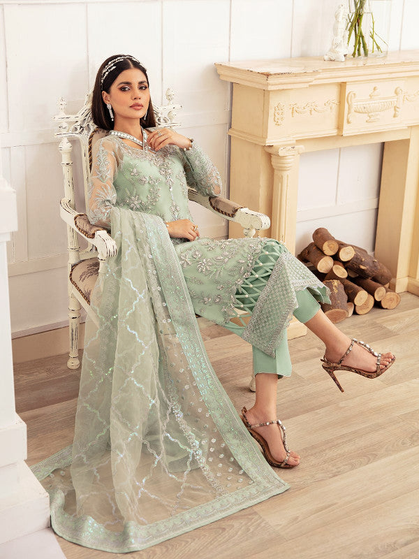 Gulaal | Embroidered Chiffon 23 | JULIETTE GL-LP-V2-09 - by - Libasekhas UK - Registered Vendor of : Gulaal - 100% Original Designer Dresss