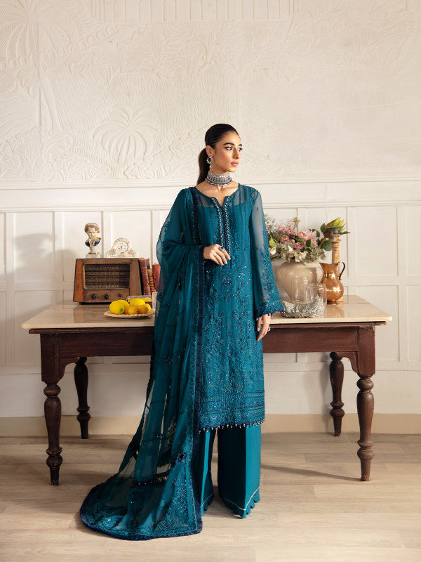 Gulaal | Embroidered Chiffon 23 | MARLEEN GL-EC-23V1-08 - by - Libasekhas UK - Registered Vendor of : Gulaal - 100% Original Designer Dresss
