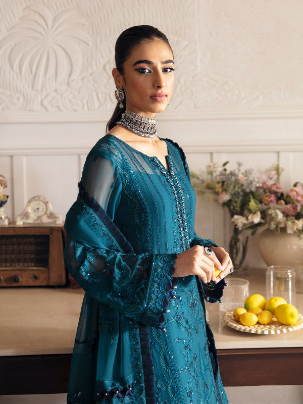 Gulaal | Embroidered Chiffon 23 | MARLEEN GL-EC-23V1-08 - by - Libasekhas UK - Registered Vendor of : Gulaal - 100% Original Designer Dresss