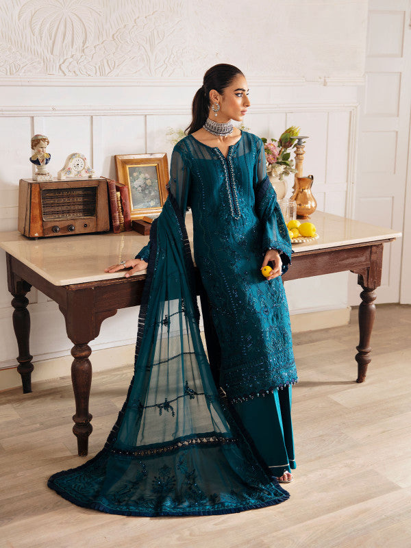 Gulaal | Embroidered Chiffon 23 | MARLEEN GL-EC-23V1-08 - by - Libasekhas UK - Registered Vendor of : Gulaal - 100% Original Designer Dresss