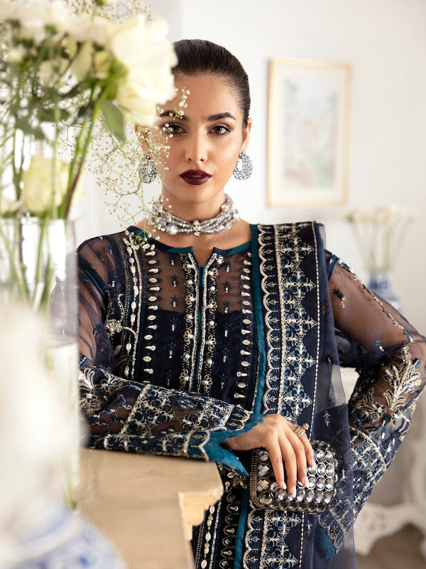 Gulaal | Embroidered Chiffon 23 | SABELA GL-LP-V2-15 - by - Libasekhas UK - Registered Vendor of : Gulaal - 100% Original Designer Dresss
