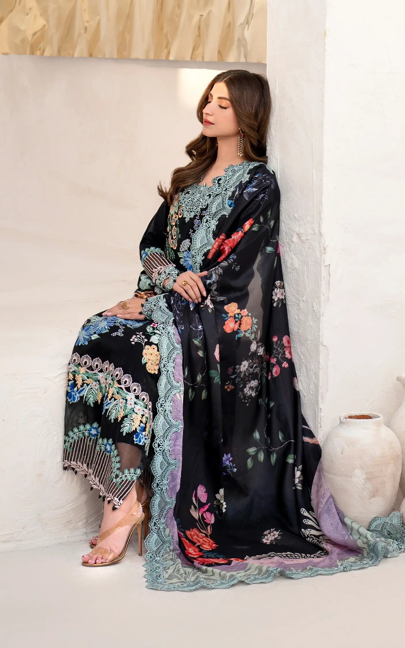 Asifa and Nabeel | Azalia Summer 25 | Garden Rose (AZL25-05) - by - Libasekhas UK - Registered Vendor of : Asifa and Nabeel - 100% Original Designer Dresss