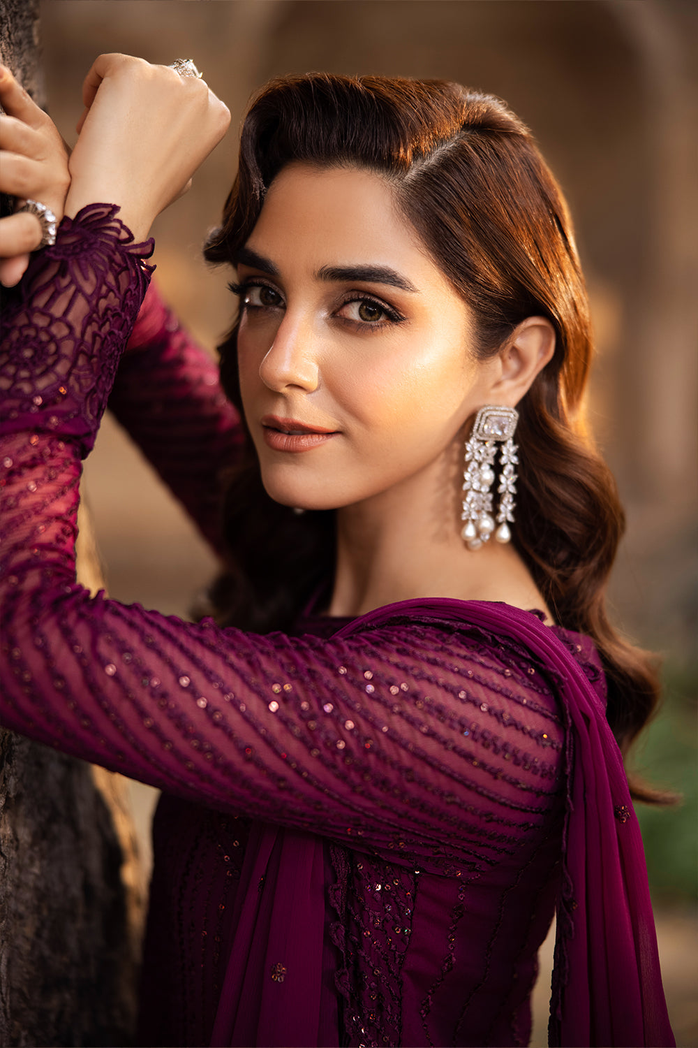 Azure | Luxe Formals | Garnet Majesty - by Libasekhas UK - Registered Vendor of : Azure - 100% Original Designer Dress