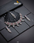 Gemstone Enchantment Necklace - by - Libasekhas UK - Registered Vendor of : Zeesy - 100% Original Designer Dresss