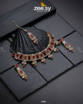 Gemstone Enchantment Necklace - by - Libasekhas UK - Registered Vendor of : Zeesy - 100% Original Designer Dresss