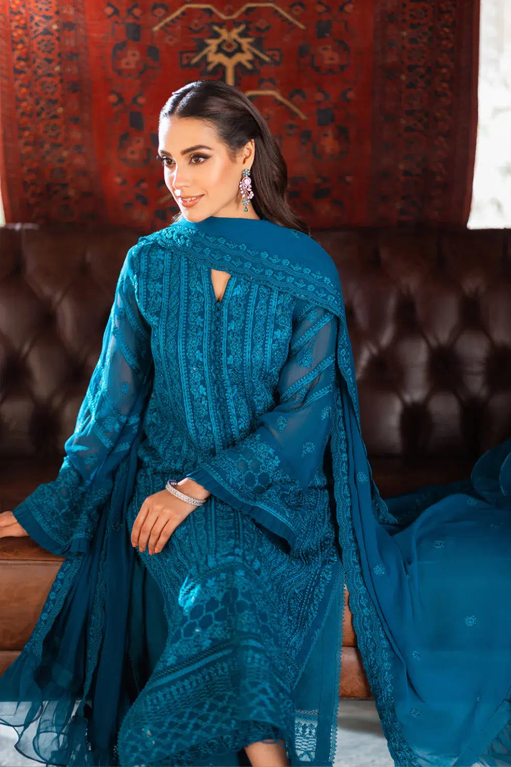 Azure | Embroidered Formals | Gilded Sea - by - Libasekhas UK - Registered Vendor of : Azure - 100% Original Designer Dresss