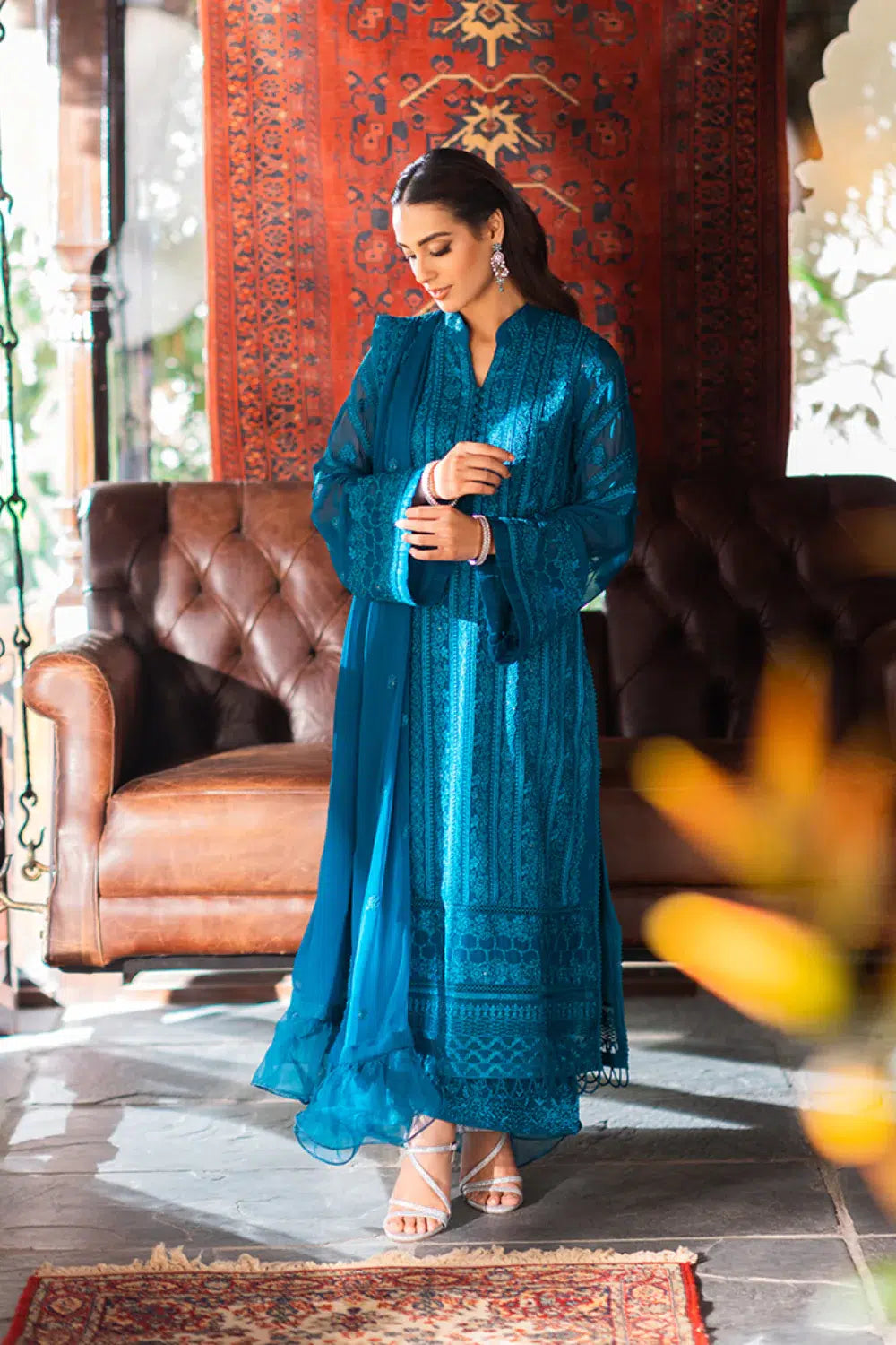 Azure | Embroidered Formals | Gilded Sea - by - Libasekhas UK - Registered Vendor of : Azure - 100% Original Designer Dresss