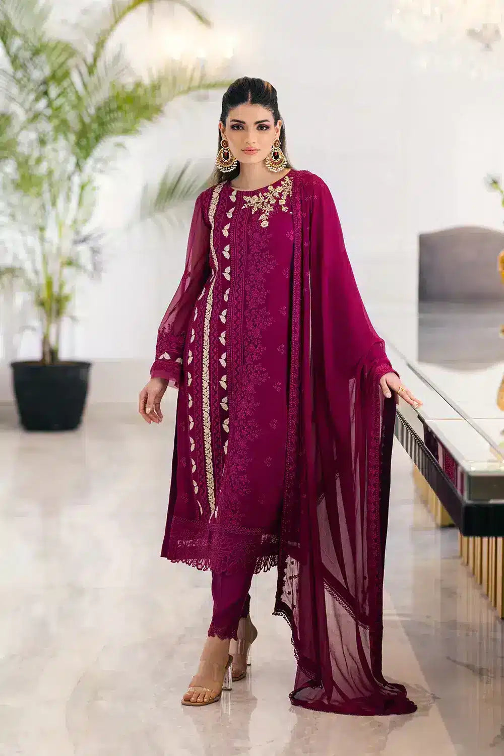 Azure | Embroidered Ensembles 23 | Glooming Diva - by - Libasekhas UK - Registered Vendor of : Azure - 100% Original Designer Dresss