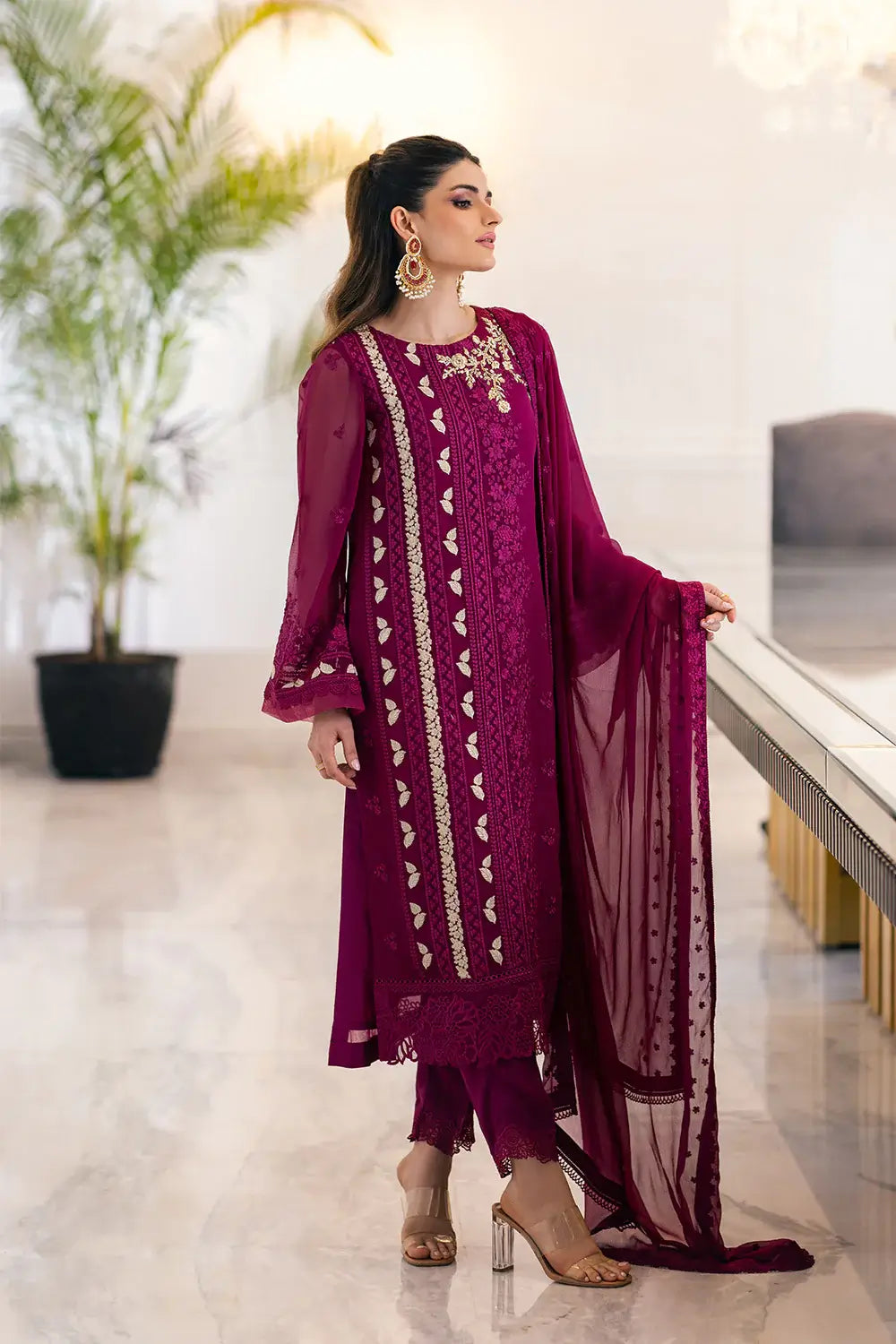 Azure | Embroidered Ensembles 23 | Glooming Diva - by - Libasekhas UK - Registered Vendor of : Azure - 100% Original Designer Dresss
