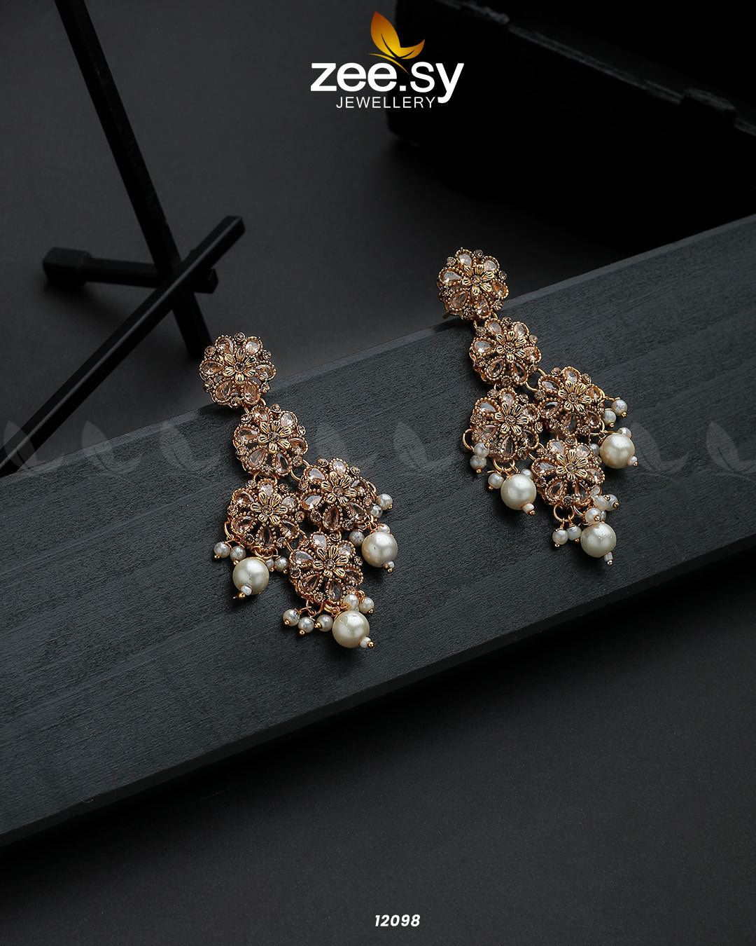 Golden Orchid Elegance - by - Libasekhas UK - Registered Vendor of : Zeesy - 100% Original Designer Dresss