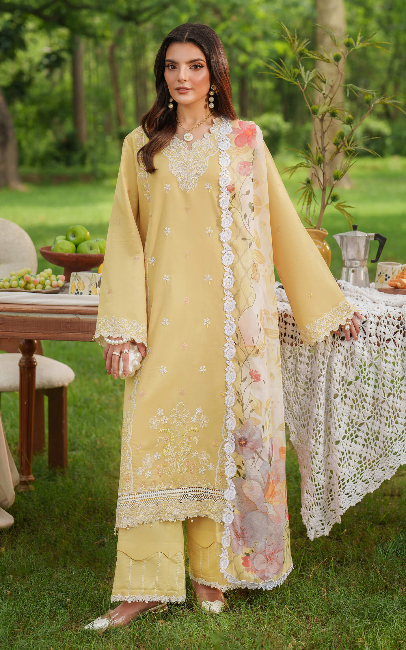 Asifa and Nabeel | Eden Cambric 25 | Golden Dust ECU25-10 - by Libasekhas UK - Registered Vendor of : Asifa and Nabeel - 100% Original Designer Dress
