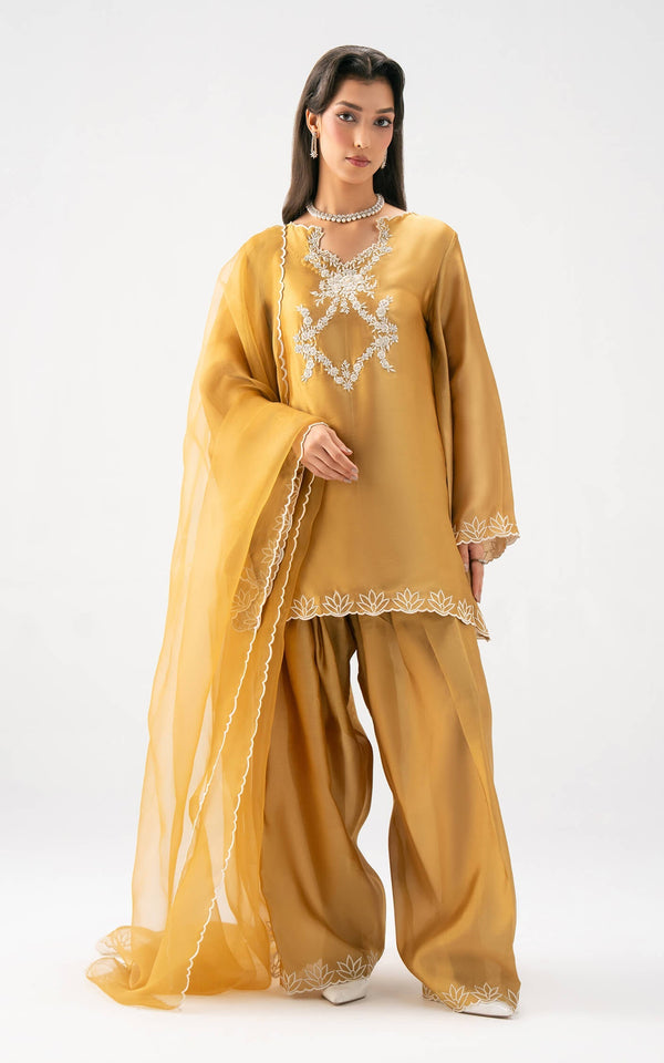 Asifa and Nabeel | Celevara Luxe | Golden Reverie - by Libasekhas UK - Registered Vendor of : Asifa and Nabeel - 100% Original Designer Dress