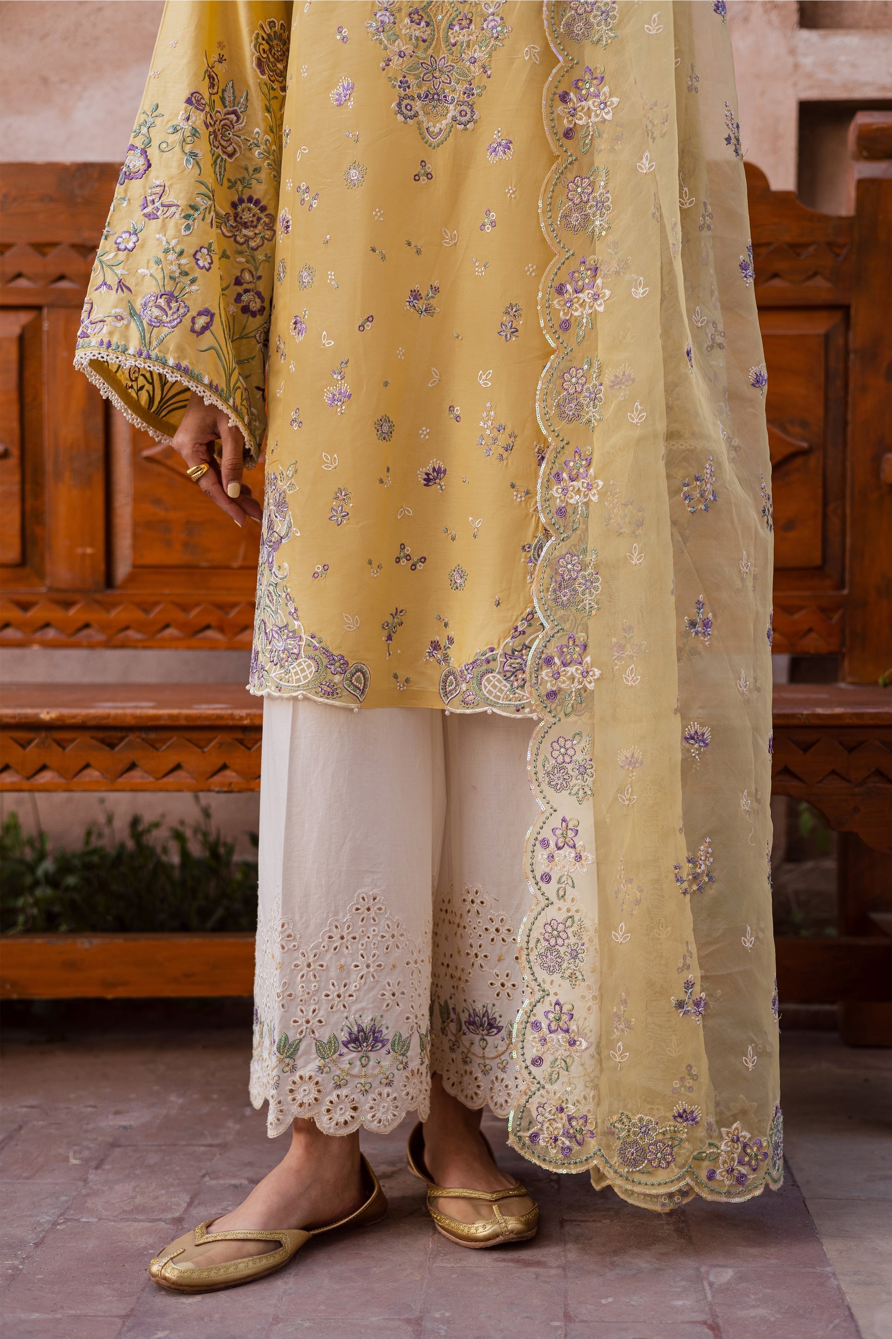 Batik | Festive Eid 26 | Goldilocks - by Libasekhas UK - Registered Vendor of : Batik - 100% Original Designer Dress