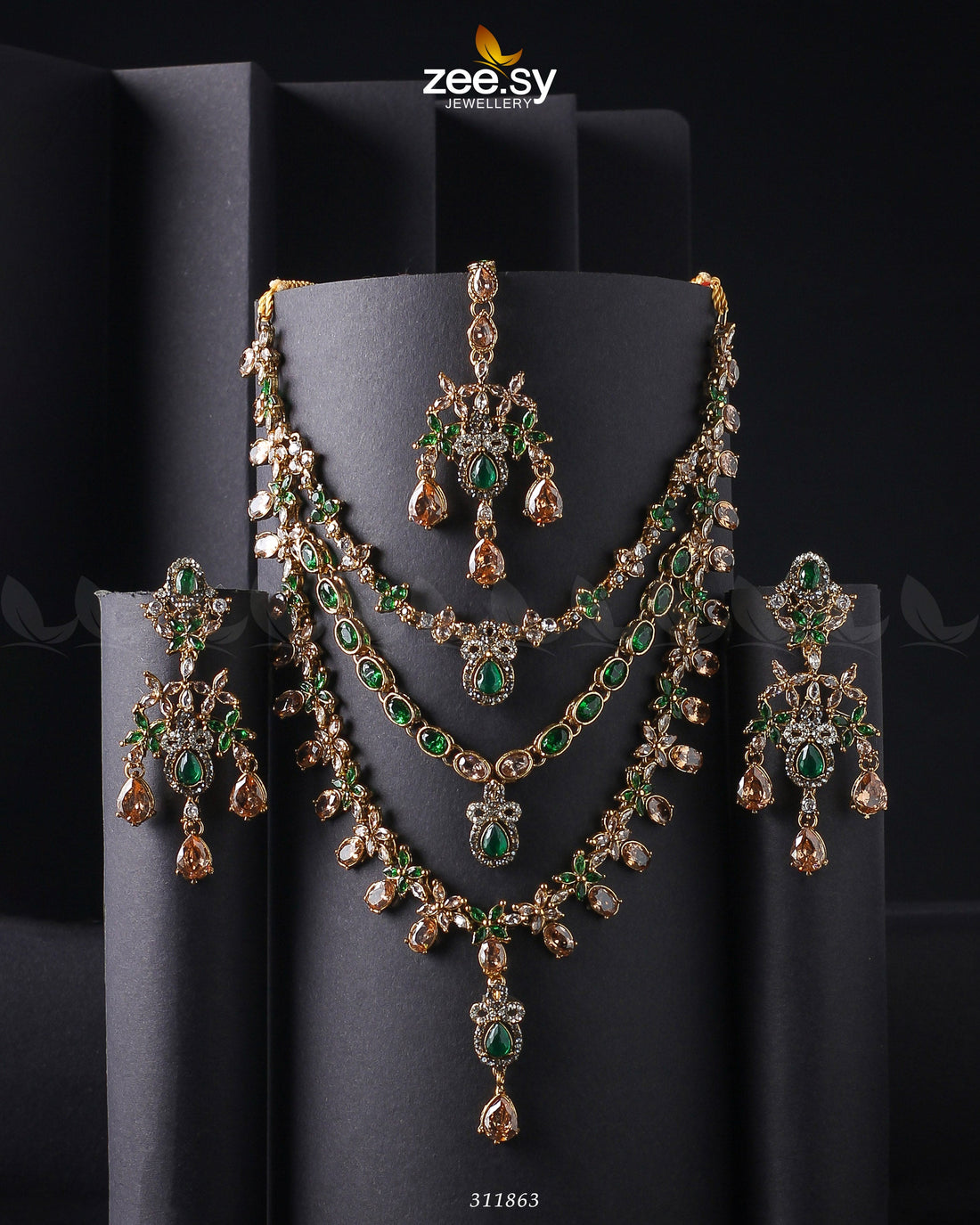 Sonya's Necklace Set - by - Libasekhas UK - Registered Vendor of : Zeesy - 100% Original Designer Dresss