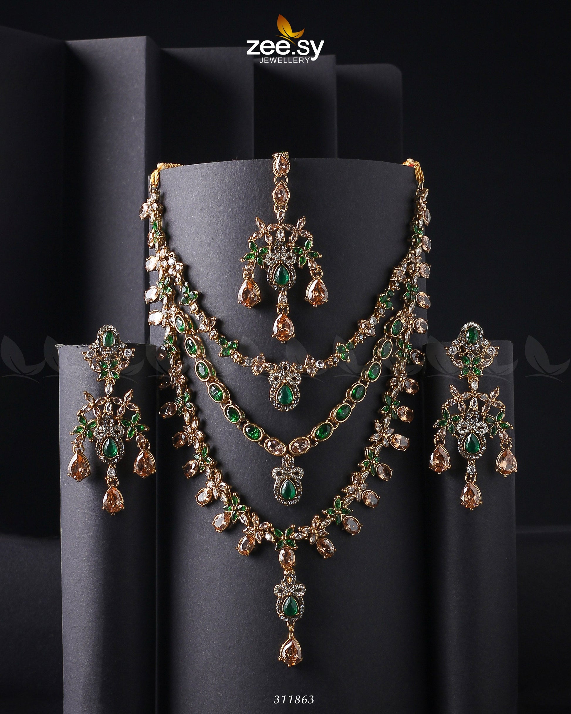 Sonya's Necklace Set - by - Libasekhas UK - Registered Vendor of : Zeesy - 100% Original Designer Dresss