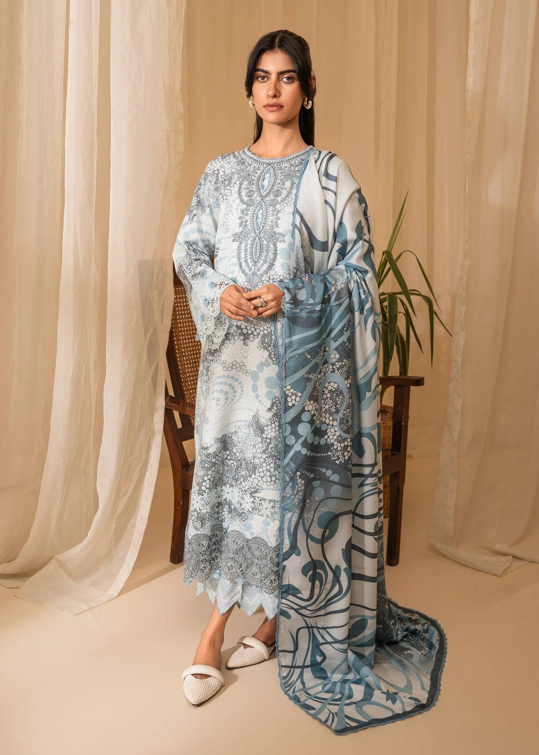 Nureh | Shades of Winter | ELINA (AZ-10) - by - Libasekhas UK - Registered Vendor of : Nureh - 100% Original Designer Dresss