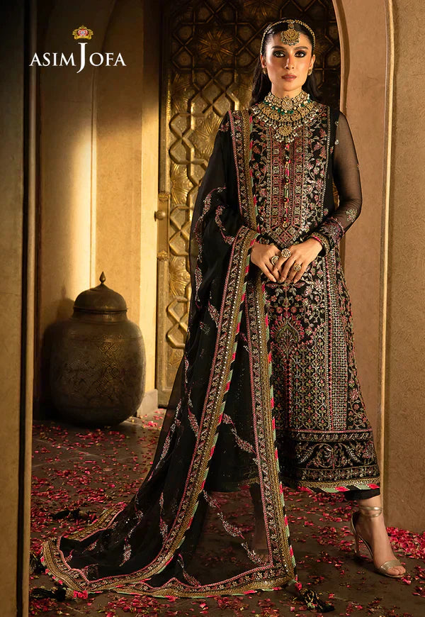 Asim Jofa | Velvet Festive 23 | AJVF-01 - by - Libasekhas UK - Registered Vendor of : Asim Jofa - 100% Original Designer Dresss