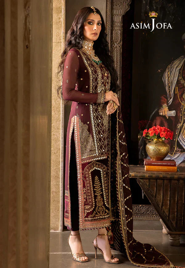 Asim Jofa | Velvet Festive 23 | AJVF-12 - by - Libasekhas UK - Registered Vendor of : Asim Jofa - 100% Original Designer Dresss