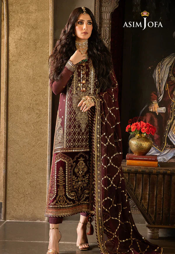 Asim Jofa | Velvet Festive 23 | AJVF-12 - by - Libasekhas UK - Registered Vendor of : Asim Jofa - 100% Original Designer Dresss