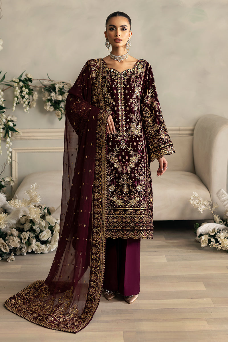 Gulaal | Celeste Velvet 24 | Ember - by - Libasekhas UK - Registered Vendor of : Gulaal - 100% Original Designer Dresss
