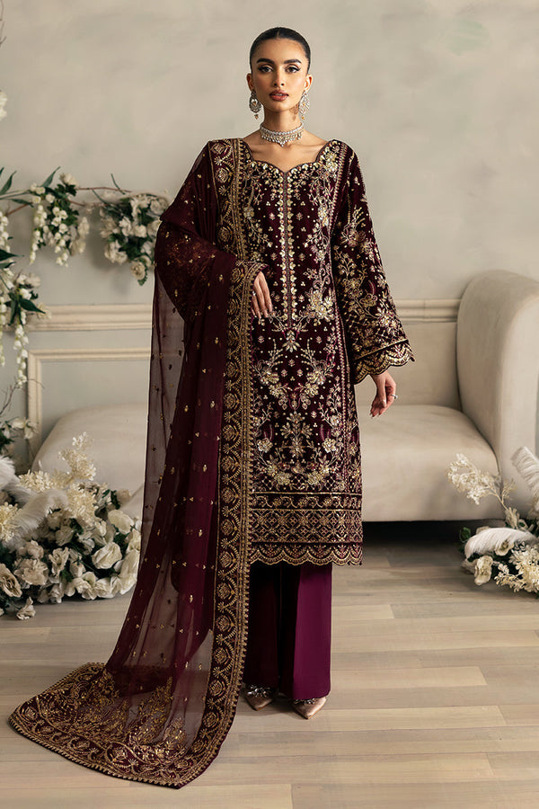 Gulaal | Celeste Velvet 24 | Ember - by - Libasekhas UK - Registered Vendor of : Gulaal - 100% Original Designer Dresss