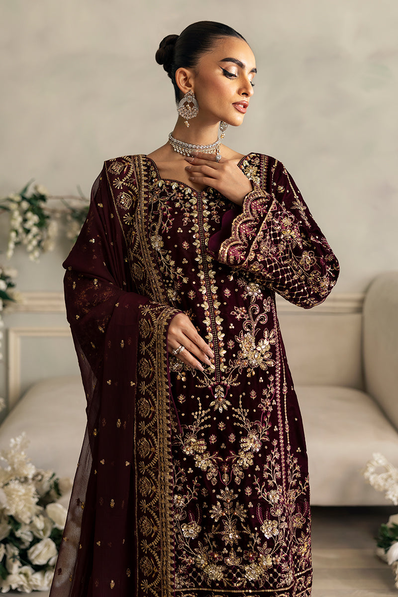 Gulaal | Celeste Velvet 24 | Ember - by - Libasekhas UK - Registered Vendor of : Gulaal - 100% Original Designer Dresss