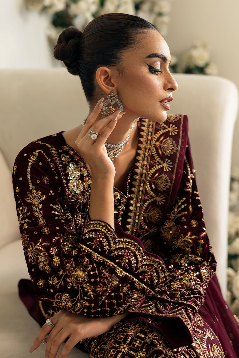 Gulaal | Celeste Velvet 24 | Ember - by - Libasekhas UK - Registered Vendor of : Gulaal - 100% Original Designer Dresss