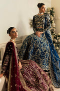 Gulaal | Celeste Velvet 24 | Carmine - by - Libasekhas UK - Registered Vendor of : Gulaal - 100% Original Designer Dresss
