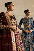 Gulaal | Celeste Velvet 24 | Carmine - by - Libasekhas UK - Registered Vendor of : Gulaal - 100% Original Designer Dresss