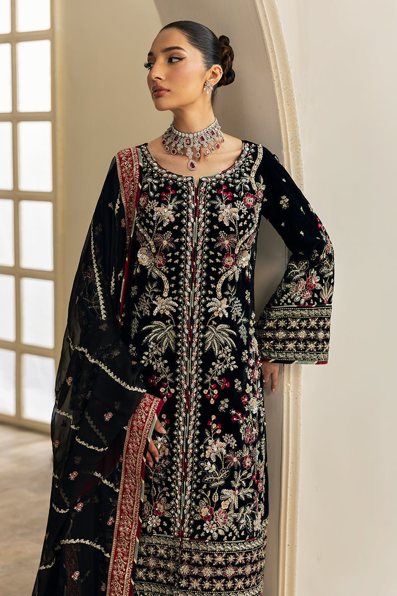 Gulaal | Celeste Velvet 24 | Raven - by - Libasekhas UK - Registered Vendor of : Gulaal - 100% Original Designer Dresss