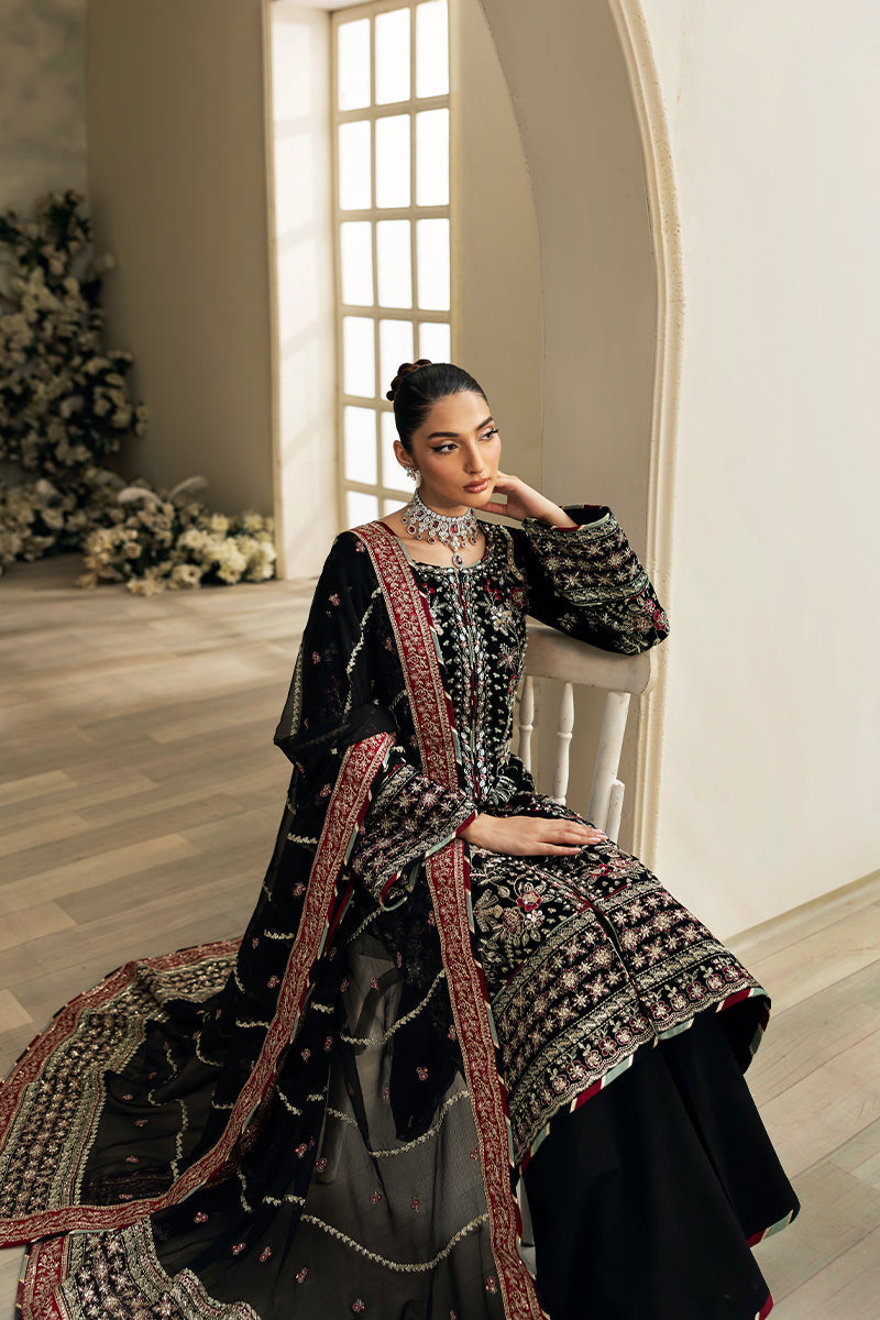 Gulaal | Celeste Velvet 24 | Raven - by - Libasekhas UK - Registered Vendor of : Gulaal - 100% Original Designer Dresss