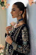 Gulaal | Celeste Velvet 24 | Azure - by - Libasekhas UK - Registered Vendor of : Gulaal - 100% Original Designer Dresss