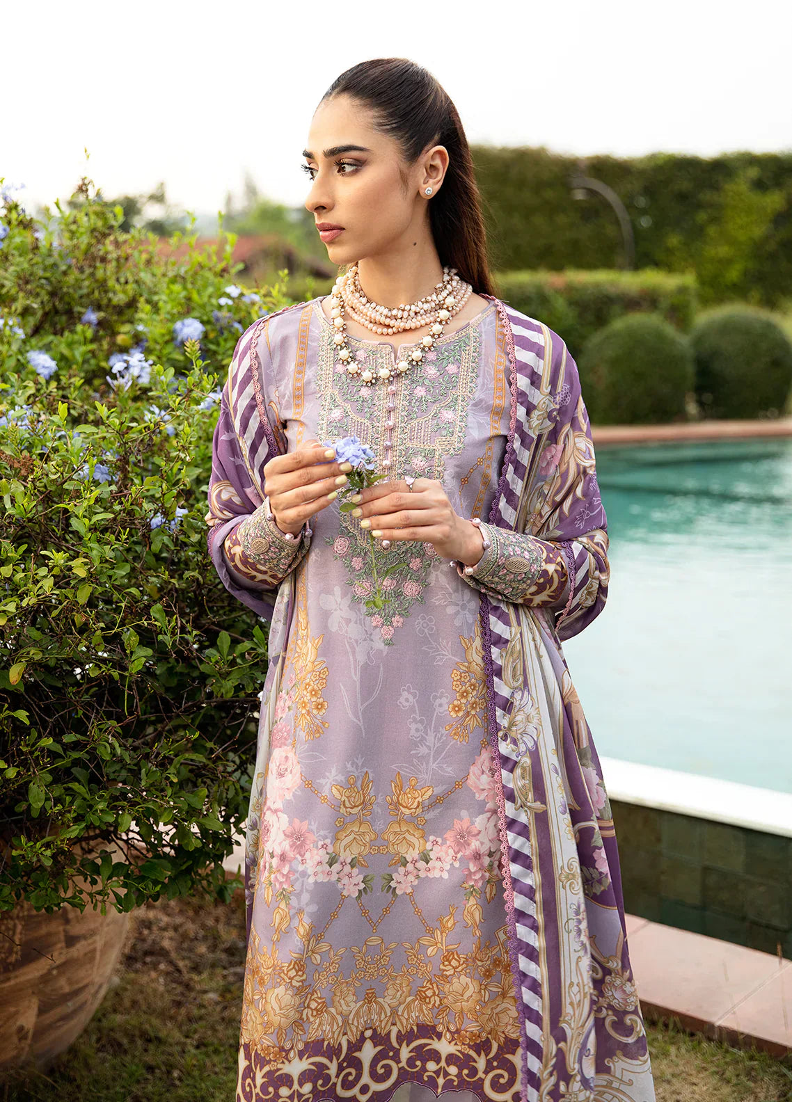 Gulaal | Springtime Ballet | LAVANDE (GL-L-24V1-05) - by - Libasekhas UK - Registered Vendor of : Gulaal - 100% Original Designer Dresss