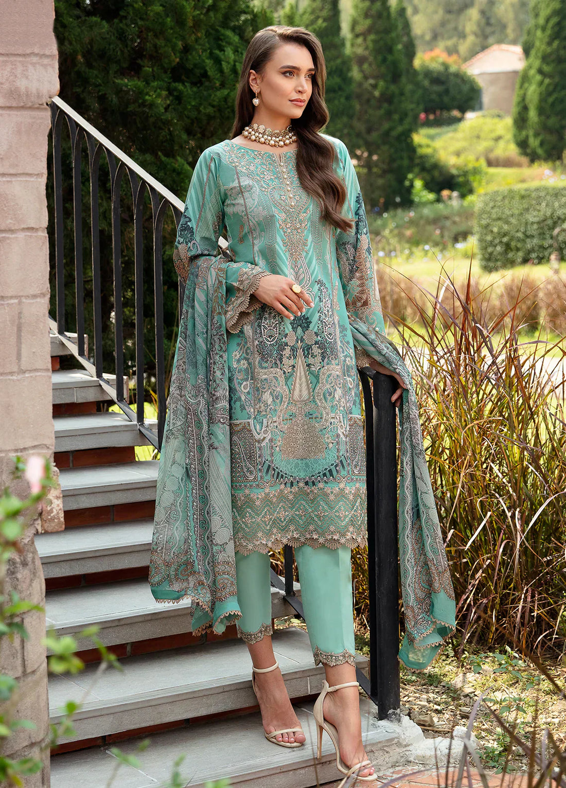 Gulaal | Springtime Ballet | CELINE (GL-L-24V1-06) - by - Libasekhas UK - Registered Vendor of : Gulaal - 100% Original Designer Dresss