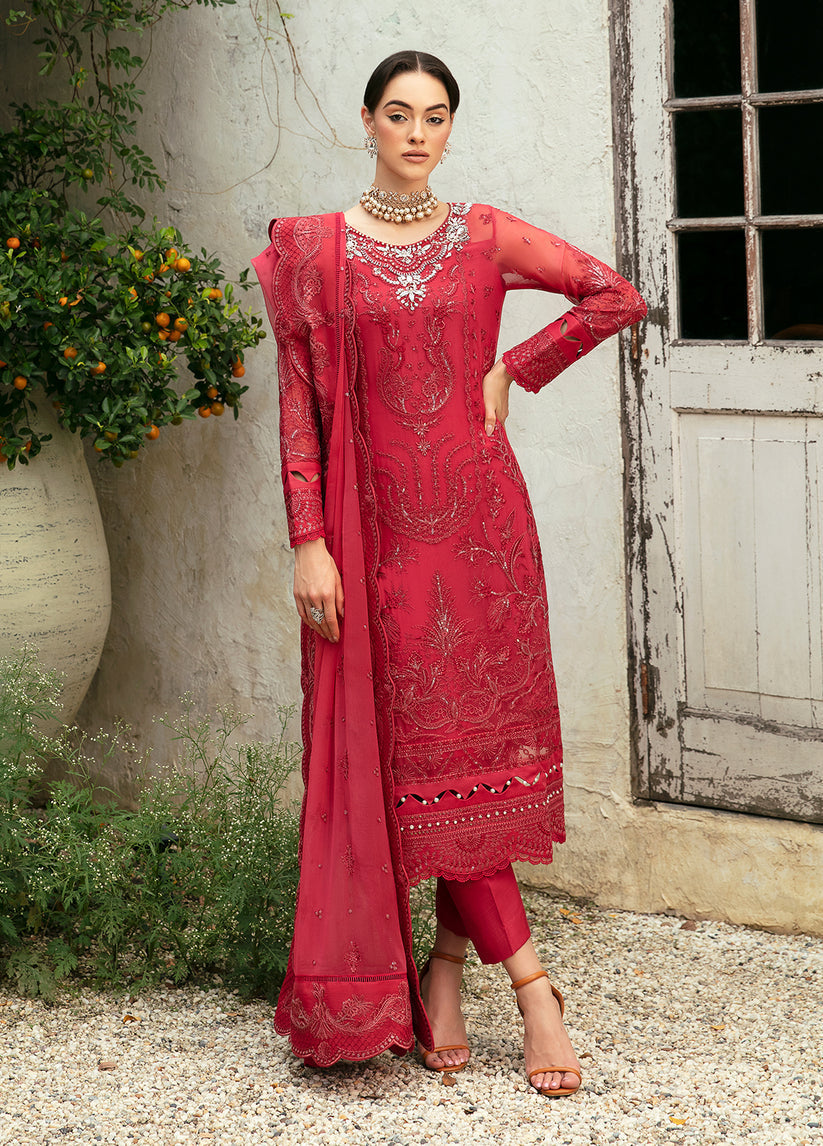 Gulaal | Embroidered Chiffon Eid Collection | ULMARIA - by - Libasekhas UK - Registered Vendor of : Gulaal - 100% Original Designer Dresss