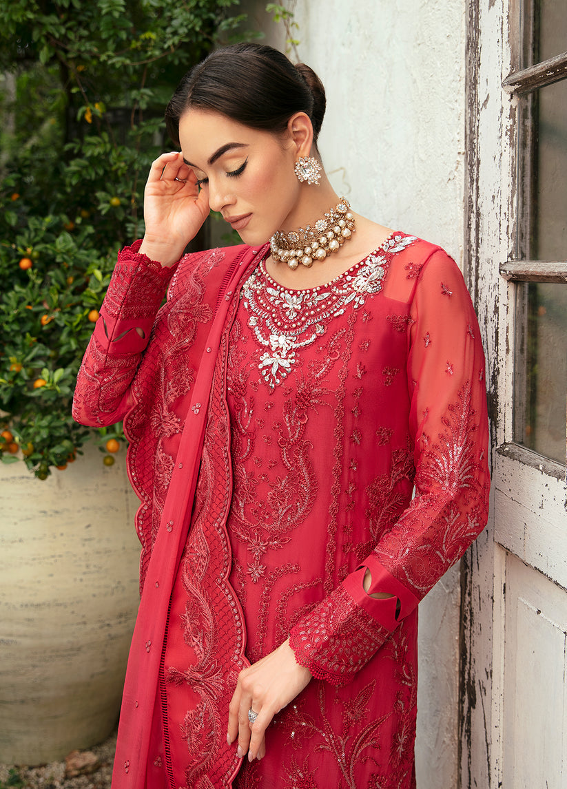 Gulaal | Embroidered Chiffon Eid Collection | ULMARIA - by - Libasekhas UK - Registered Vendor of : Gulaal - 100% Original Designer Dresss