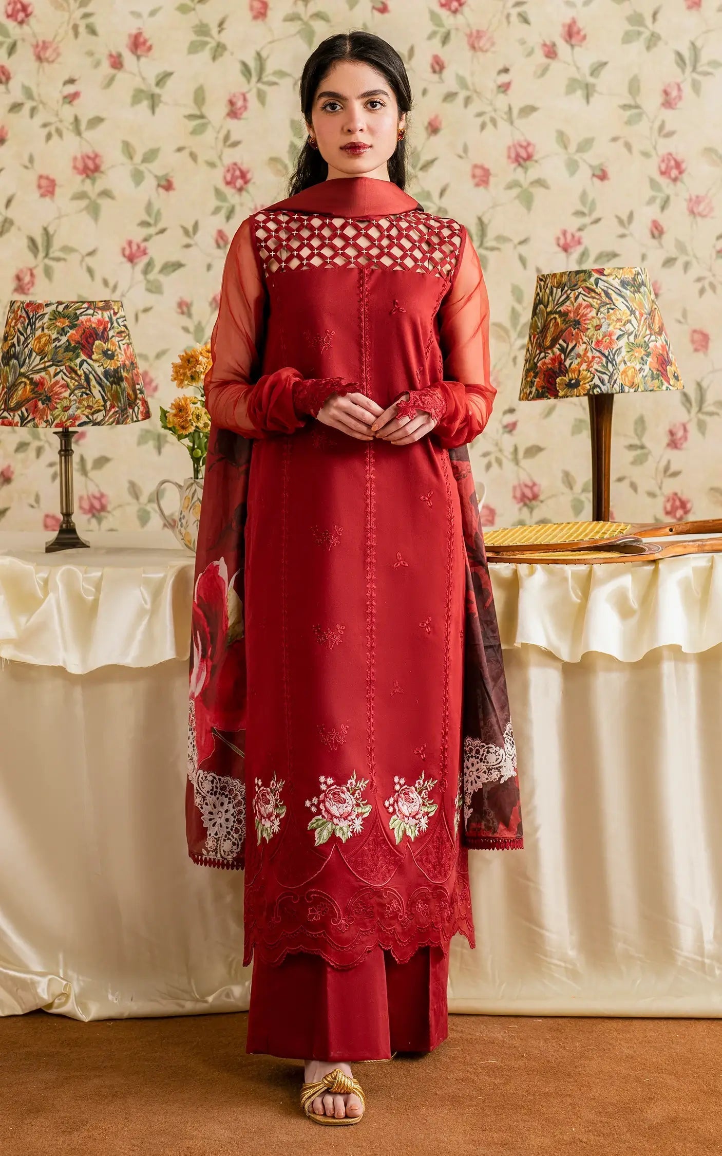 Asifa and Nabeel | Meraki Vintage 25 | Gulaal (MVL25-20) - by - Libasekhas UK - Registered Vendor of : Asifa and Nabeel - 100% Original Designer Dresss